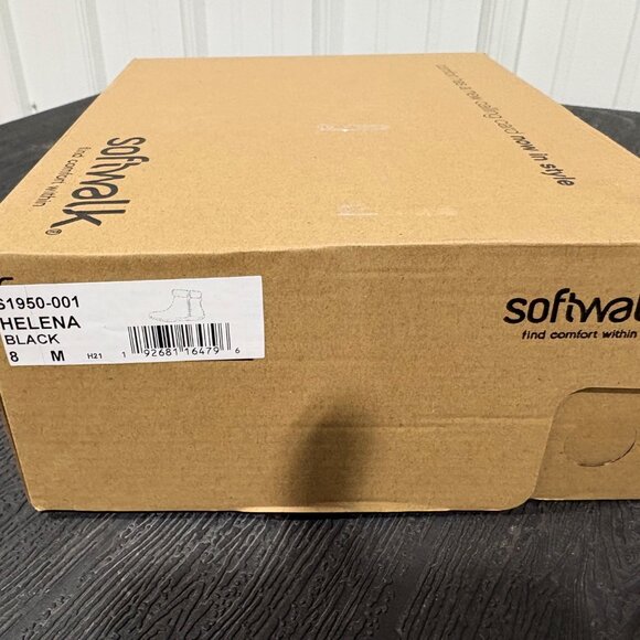 Brand New SoftWalk Helena Leather Wedge Booties – Size 8 - Picture 2 of 2